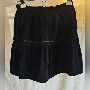 CIDER Black Velvet Skort, Size Medium